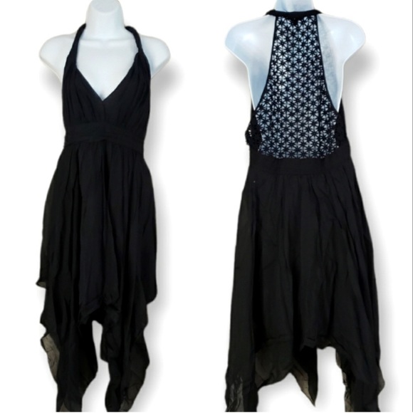 Guess crochet lace back handkerchief hem dress - Picture 15 of 15